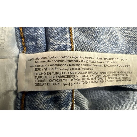 ZARA Women's Size 2 Light Blue Denim Distressed Raw Hem Jeans - Picture 13 of 16